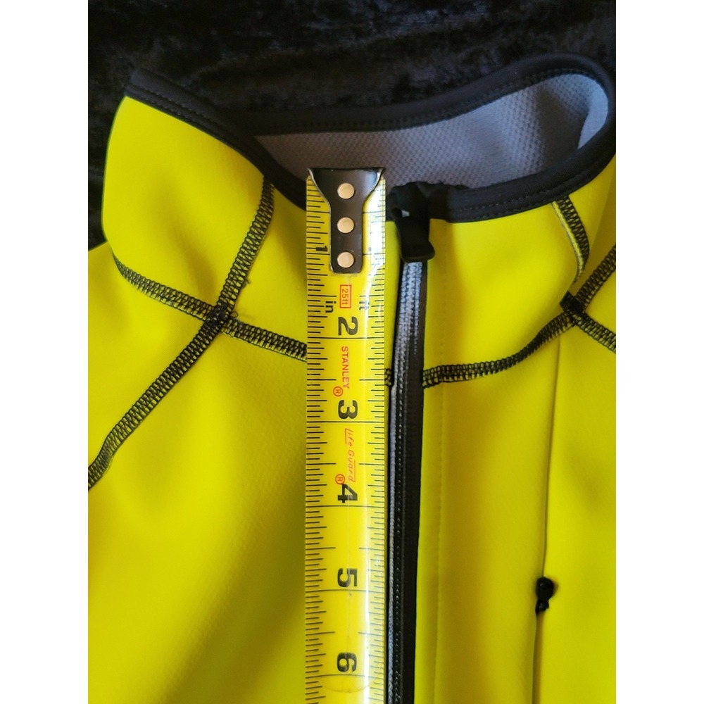 Sugoi Mens Cycling Jacket Neon Yellow Black Reflective Full Zip Bike Coat Medium - Picture 12 of 14